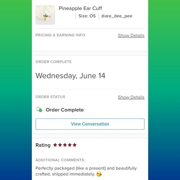 Pineapple Ear Cuff - Picture 8 of 8